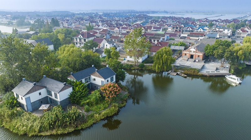 航拍东罗村。史道智摄