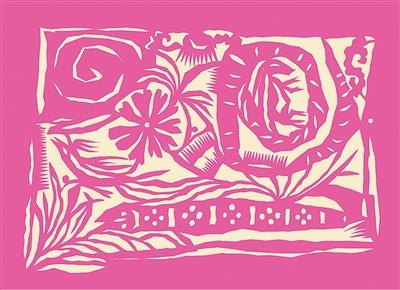 《日常纸记》之《蛇盘兔 辈辈富》（剪纸）刘冠玉作